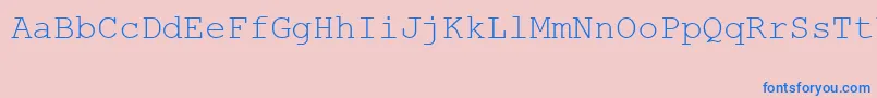 MsLinedrawRegular Font – Blue Fonts on Pink Background