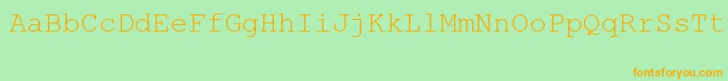 Шрифт MsLinedrawRegular – оранжевые шрифты на зелёном фоне