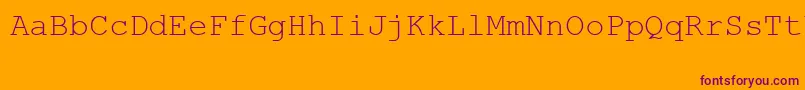 MsLinedrawRegular Font – Purple Fonts on Orange Background