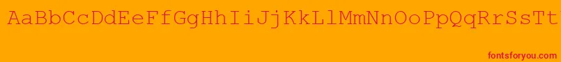 MsLinedrawRegular Font – Red Fonts on Orange Background