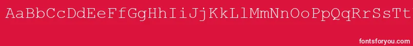 フォントMsLinedrawRegular – 赤い背景に白い文字