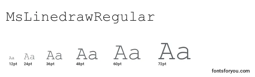 Размеры шрифта MsLinedrawRegular