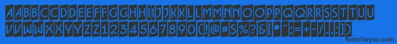 Шрифт ALancetcmup – чёрные шрифты на синем фоне