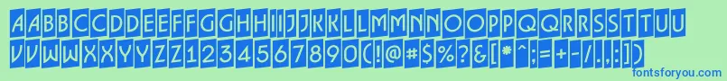ALancetcmup Font – Blue Fonts on Green Background