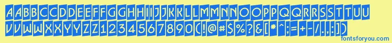 Шрифт ALancetcmup – синие шрифты на жёлтом фоне