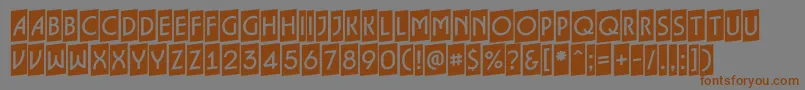 Шрифт ALancetcmup – коричневые шрифты на сером фоне