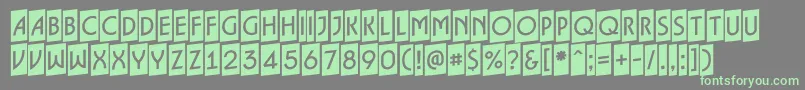 Шрифт ALancetcmup – зелёные шрифты на сером фоне