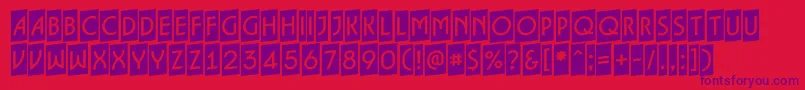 ALancetcmup Font – Purple Fonts on Red Background