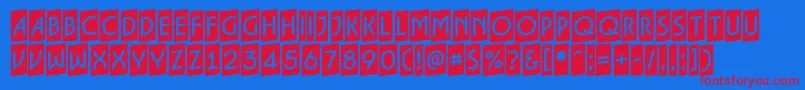 ALancetcmup Font – Red Fonts on Blue Background