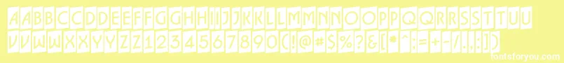 ALancetcmup Font – White Fonts on Yellow Background