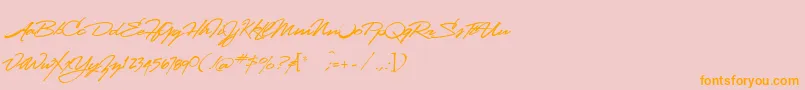 fuente Lhfstanfordscript – Fuentes Naranjas Sobre Fondo Rosa