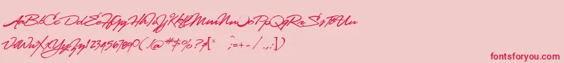 fuente Lhfstanfordscript – Fuentes Rojas Sobre Fondo Rosa