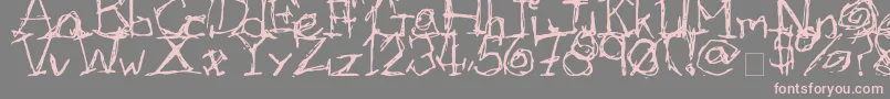 Afectionless-Schriftart – Rosa Schriften auf grauem Hintergrund