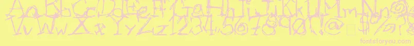 More about Afectionless Font Afectionless Font – Pink Fonts on Yellow Background