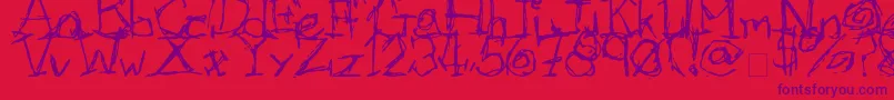 Afectionless Font – Purple Fonts on Red Background