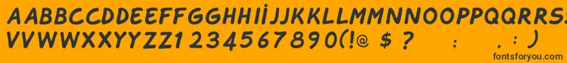 TahtelbahirkomikRegular Font – Black Fonts on Orange Background