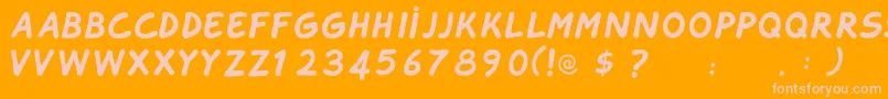 TahtelbahirkomikRegular Font – Pink Fonts on Orange Background