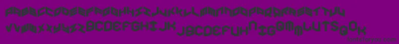 Yayusa-Schriftart – Schwarze Schriften auf violettem Hintergrund