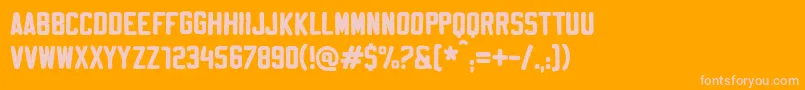 SablonWashed Font – Pink Fonts on Orange Background