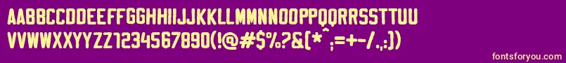 SablonWashed Font – Yellow Fonts on Purple Background