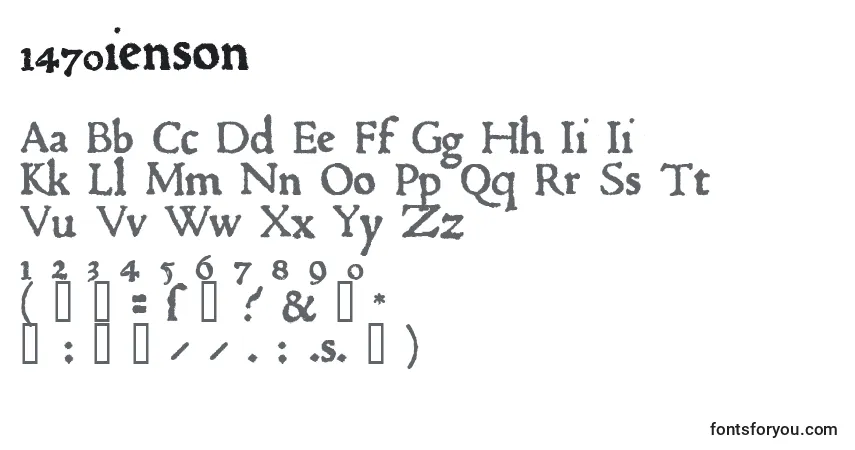 Schriftart 1470jenson – Alphabet, Zahlen, spezielle Symbole