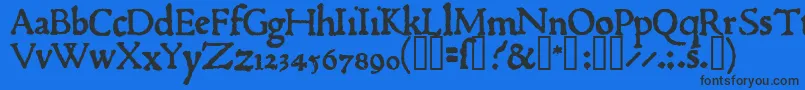 1470jenson Font – Black Fonts on Blue Background