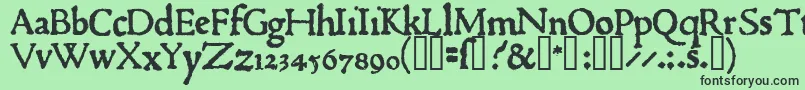 フォント1470jenson – 緑の背景に黒い文字