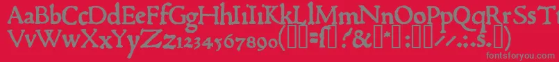 1470jenson Font – Gray Fonts on Red Background
