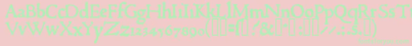 1470jenson Font – Green Fonts on Pink Background