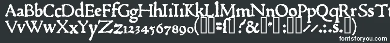 1470jenson-fontti – valkoiset fontit mustalla taustalla