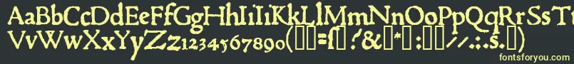 フォント1470jenson – 黒い背景に黄色の文字