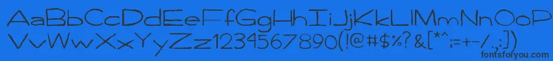 Handpen Font – Black Fonts on Blue Background