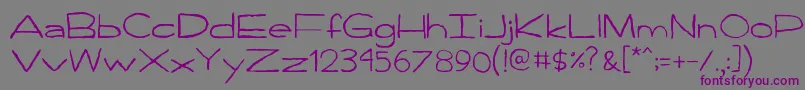 Handpen Font – Purple Fonts on Gray Background