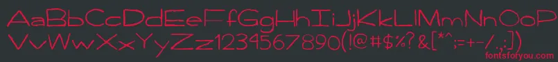 Handpen Font – Red Fonts on Black Background