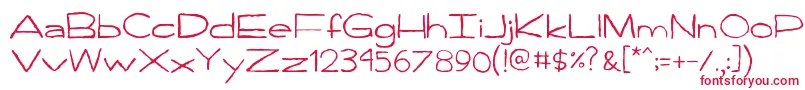 Handpen-Schriftart – Rote Schriften auf weißem Hintergrund