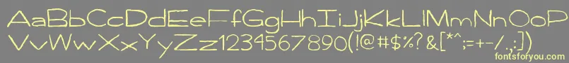 More about Handpen Font Handpen Font – Yellow Fonts on Gray Background