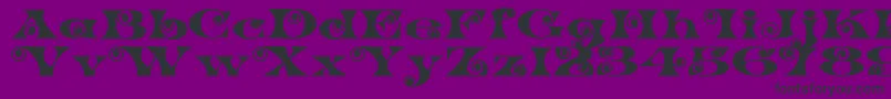 K22SpiralSwash Font – Black Fonts on Purple Background