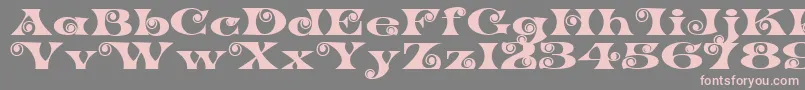 K22SpiralSwash Font – Pink Fonts on Gray Background