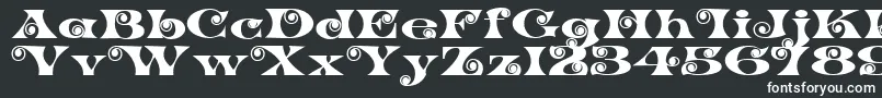 Шрифт K22SpiralSwash – белые шрифты