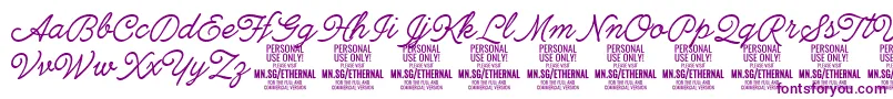 EthernallightPersonal Font – Purple Fonts on White Background