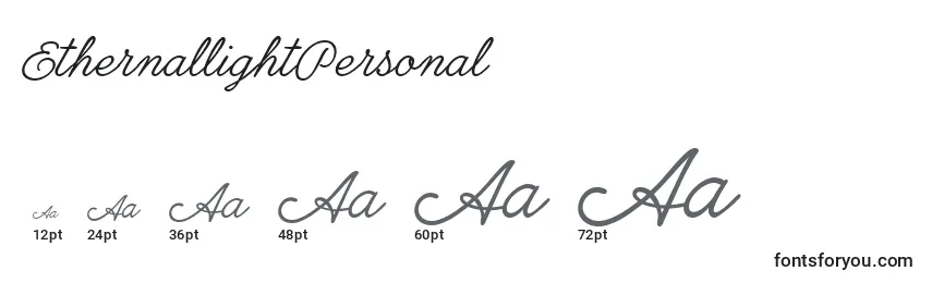 EthernallightPersonal Font Sizes