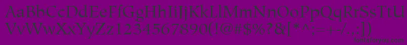 HiroshigeLtBook Font – Black Fonts on Purple Background