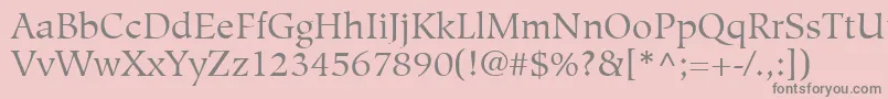 HiroshigeLtBook Font – Gray Fonts on Pink Background