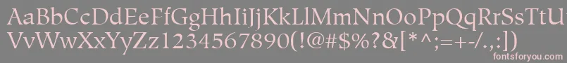 HiroshigeLtBook Font – Pink Fonts on Gray Background