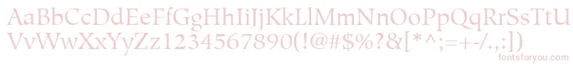 HiroshigeLtBook Font – Pink Fonts on White Background