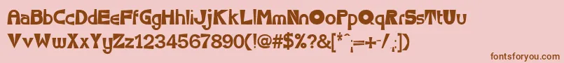 SeventyFlares Font – Brown Fonts on Pink Background
