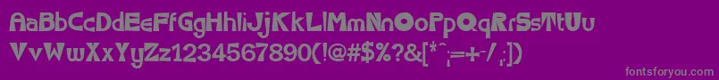 fuente SeventyFlares – Fuentes Grises Sobre Fondo Morado