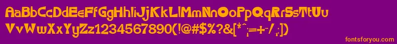 SeventyFlares Font – Orange Fonts on Purple Background