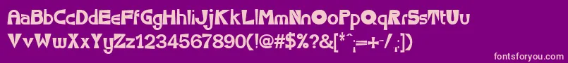 SeventyFlares Font – Pink Fonts on Purple Background