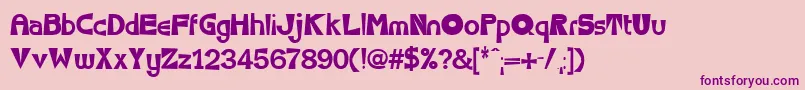 SeventyFlares Font – Purple Fonts on Pink Background